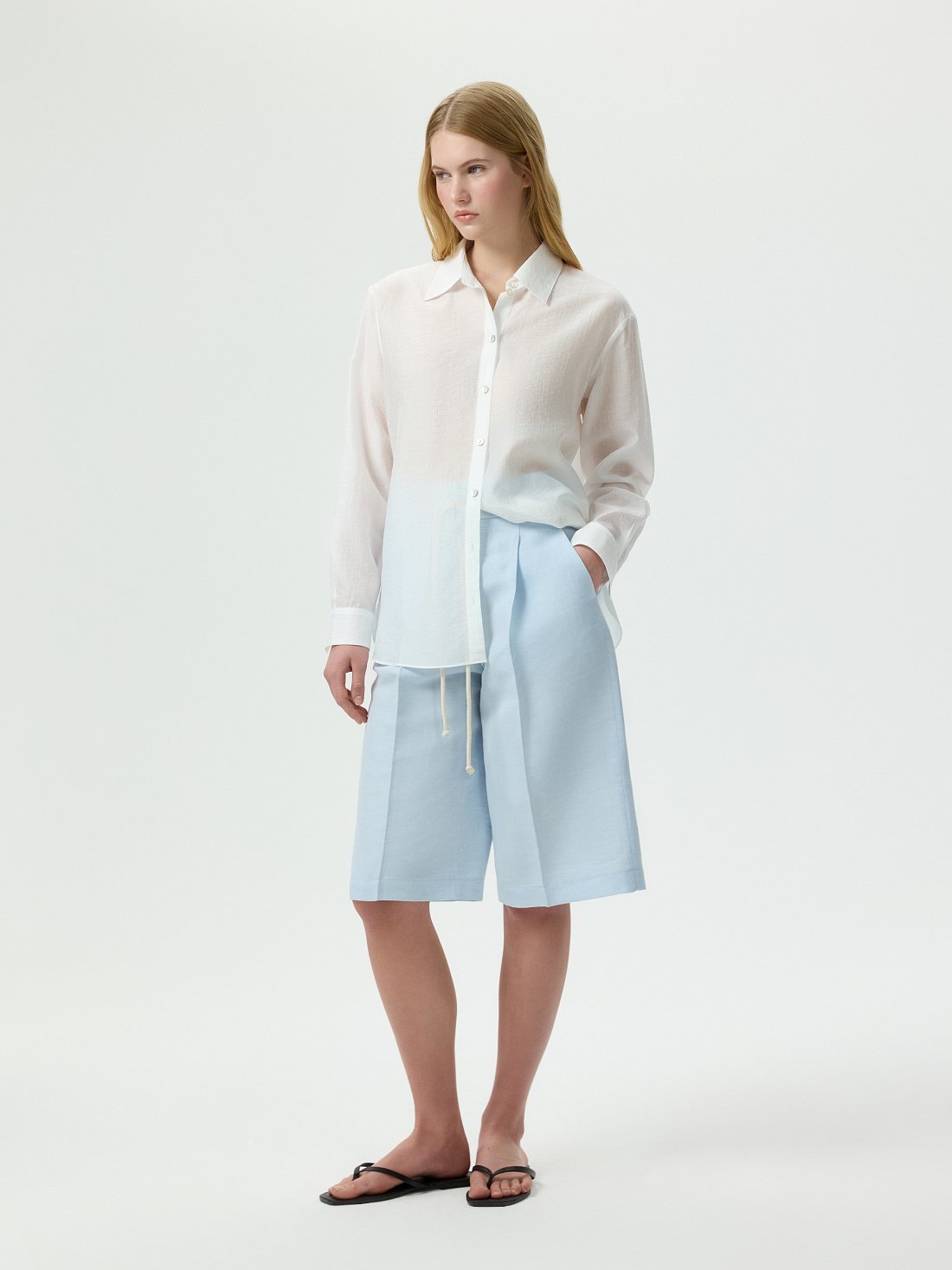 Бермуды со льном: фото №1