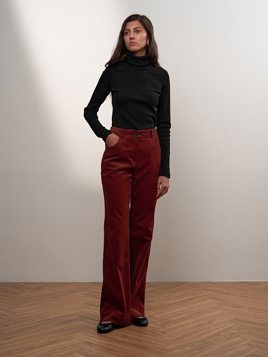 Вельветовые брюки клеш: фото №2