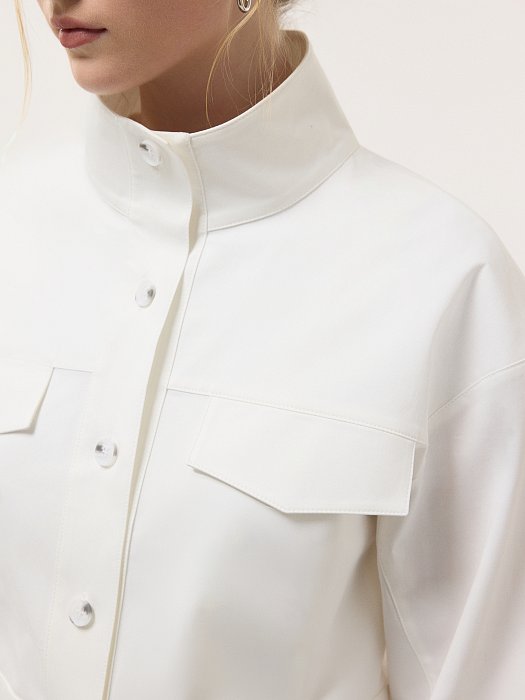 Укороченный жакет из хлопка: фото №3