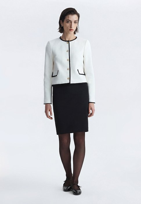Прямой жакет из твида: фото №2