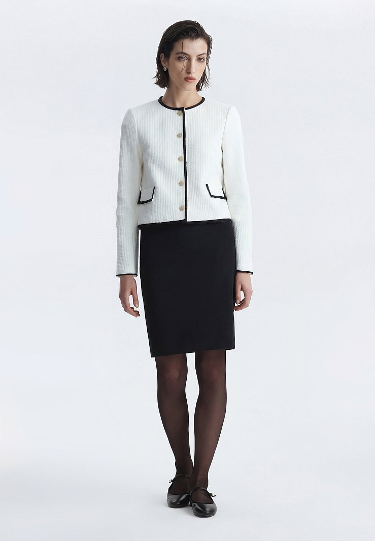 Прямой жакет из твида