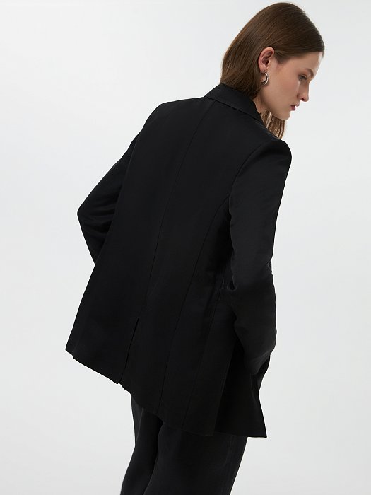 Жакет без застежки с поясом: фото №3