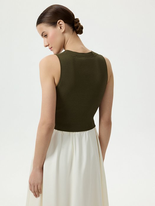 Укороченный топ из вискозы: фото №4