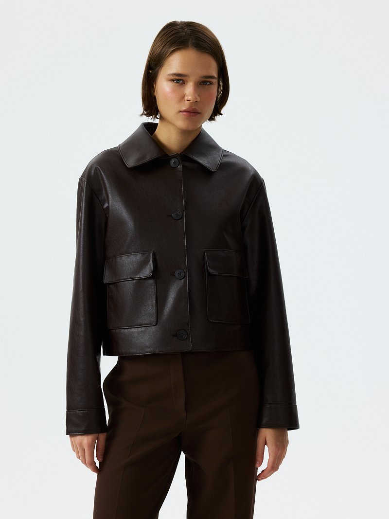 Куртка из искусственной кожи