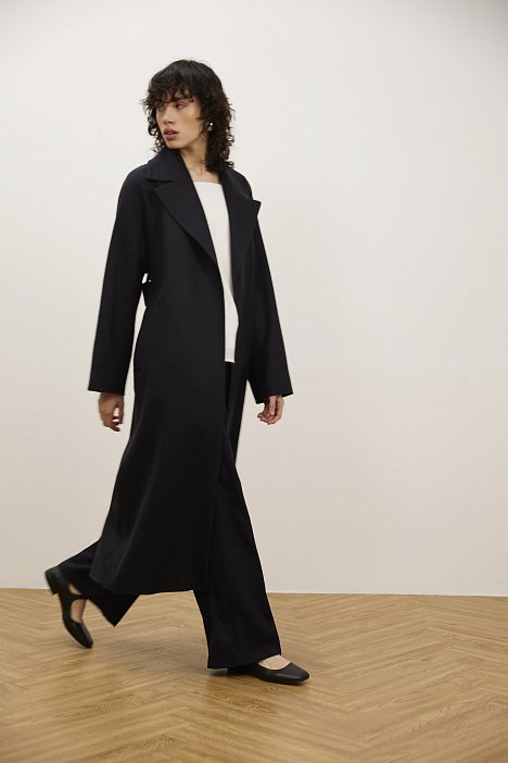 Пальто-халат из шерсти: фото №7