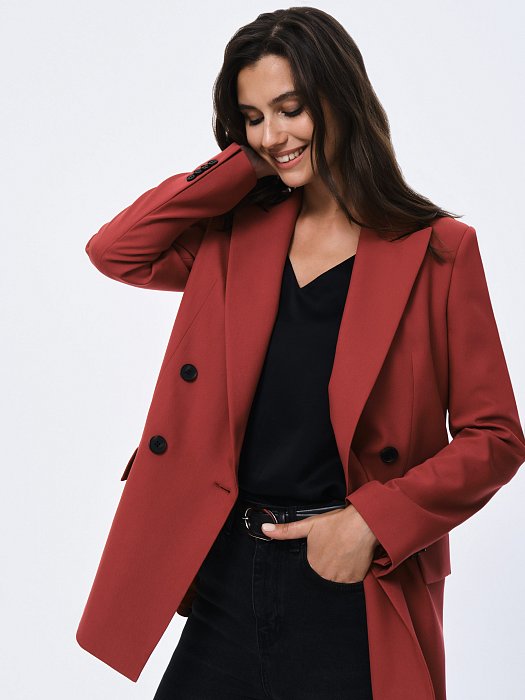 Двубортный прямой жакет: фото №5