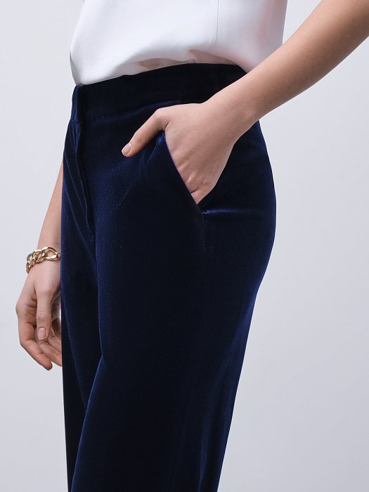 Брюки широкого кроя из бархата: фото №3