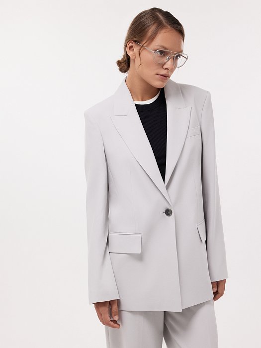 Удлиненный жакет на пуговице (Р158): фото №5