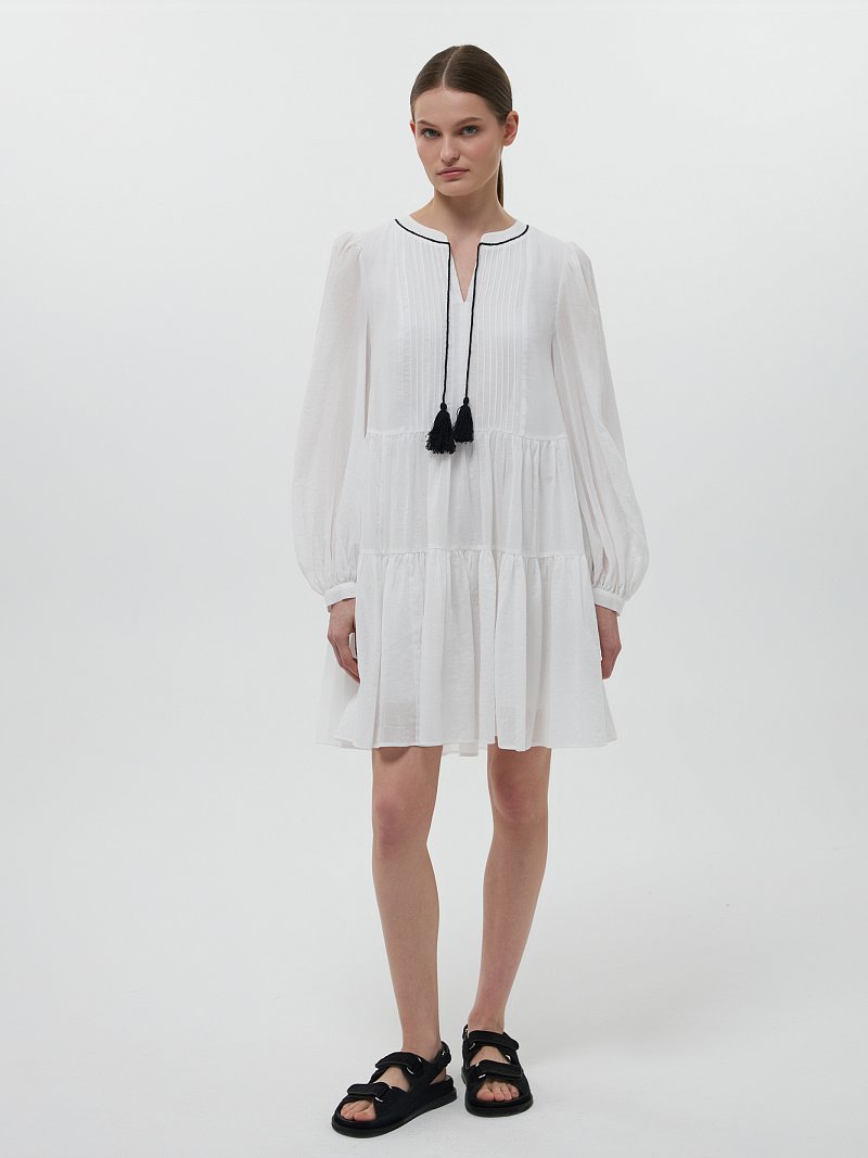 Ярусное платье из хлопка