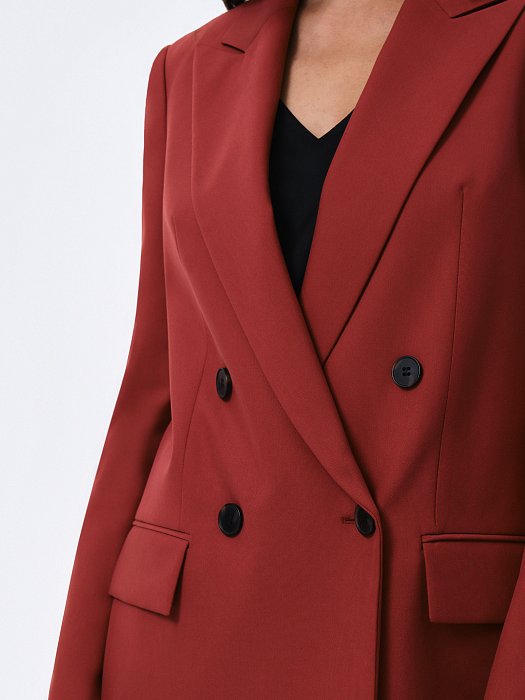 Двубортный прямой жакет: фото №4