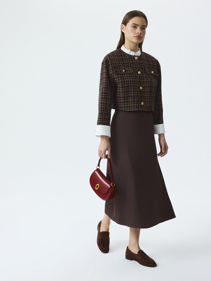 Твидовый жакет со съемными деталями