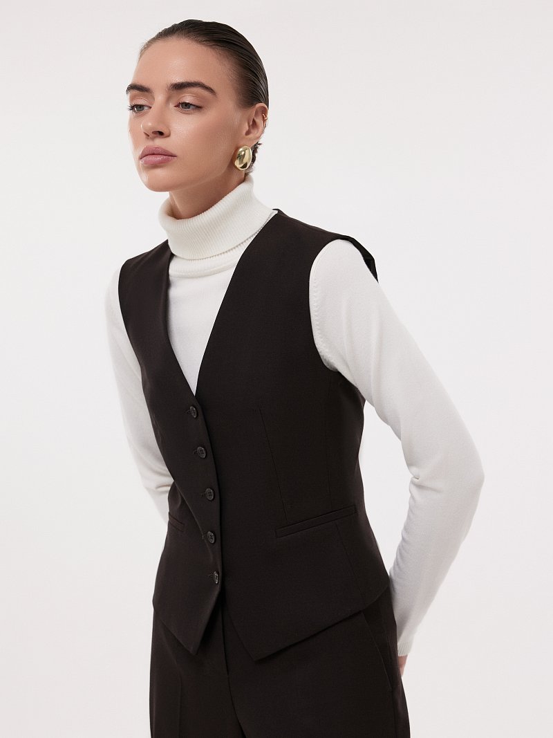 Костюмный жилет с шерстью