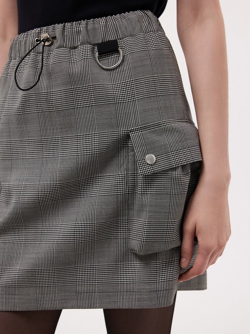 Юбка-карго с шерстью