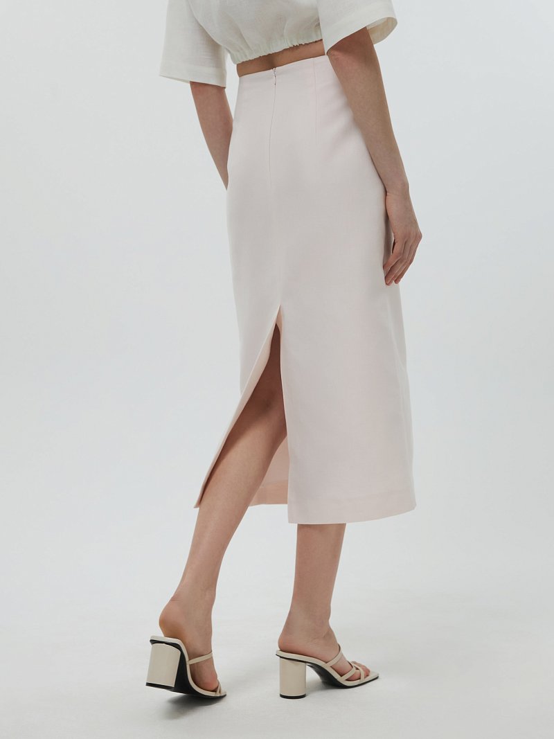 Юбка из смесового льна