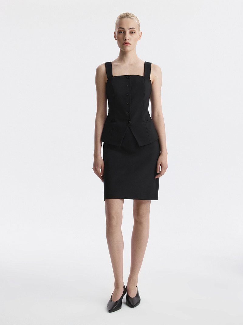 Жилет на бретелях из хлопка