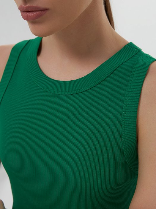 Однотонный топ из хлопка: фото №2