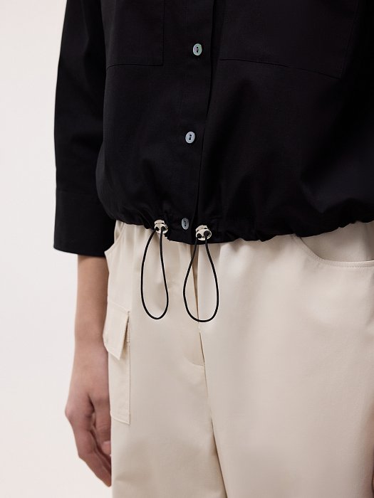 Укороченная рубашка с рукавами 3/4: фото №3