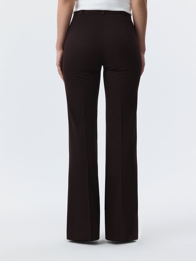 Расклешенные брюки в полоску