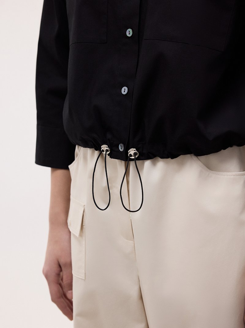 Укороченная рубашка с рукавами 3/4