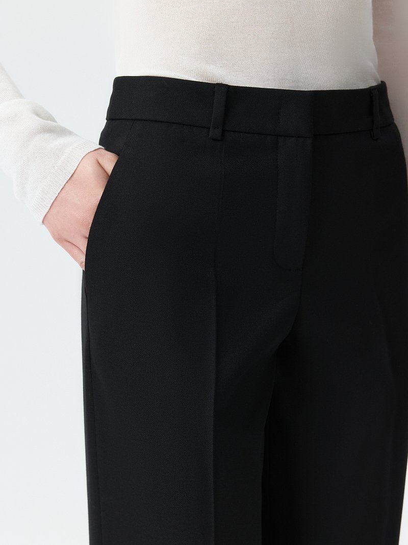 Укороченные брюки с шерстью