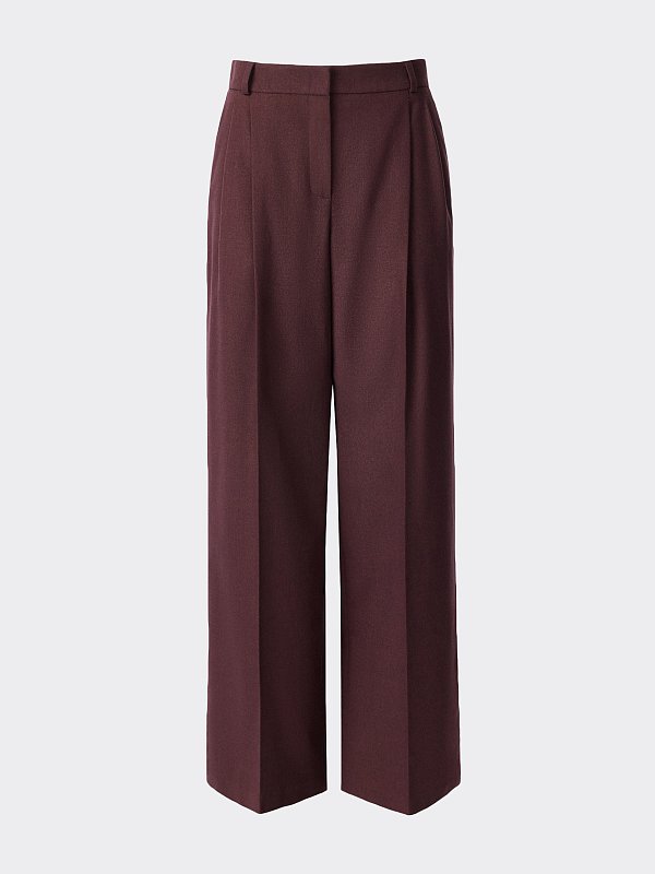 Широкие брюки из фланели