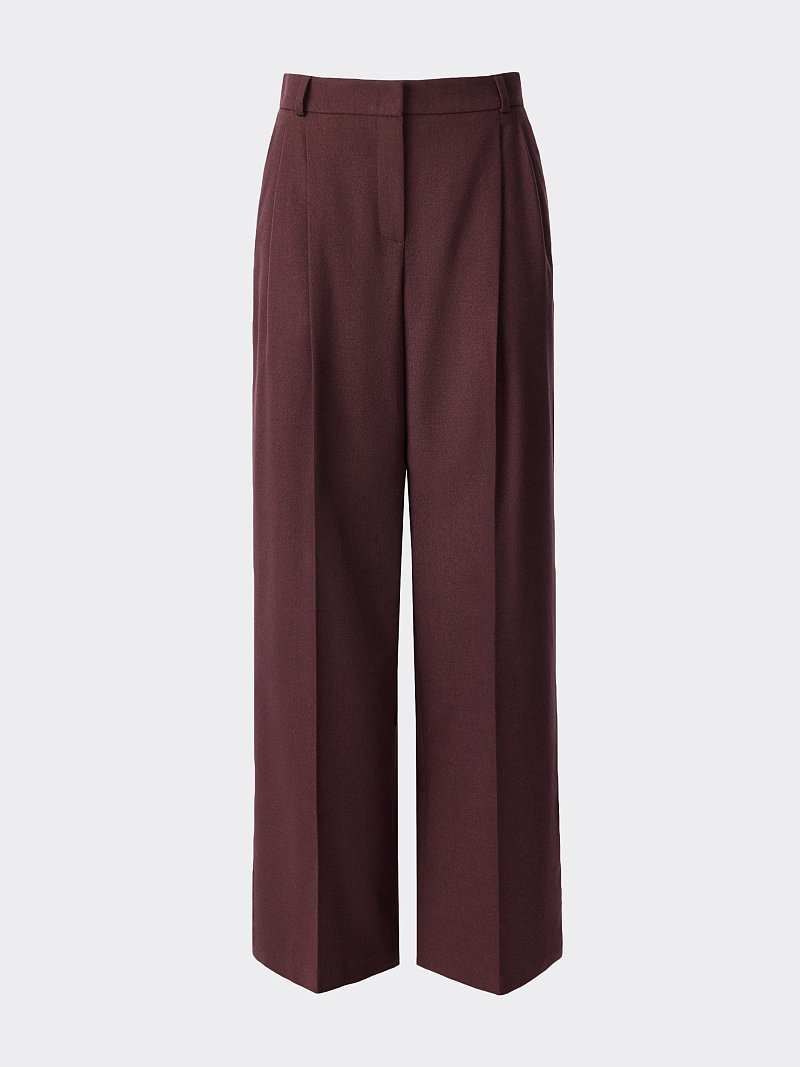 Широкие брюки из фланели