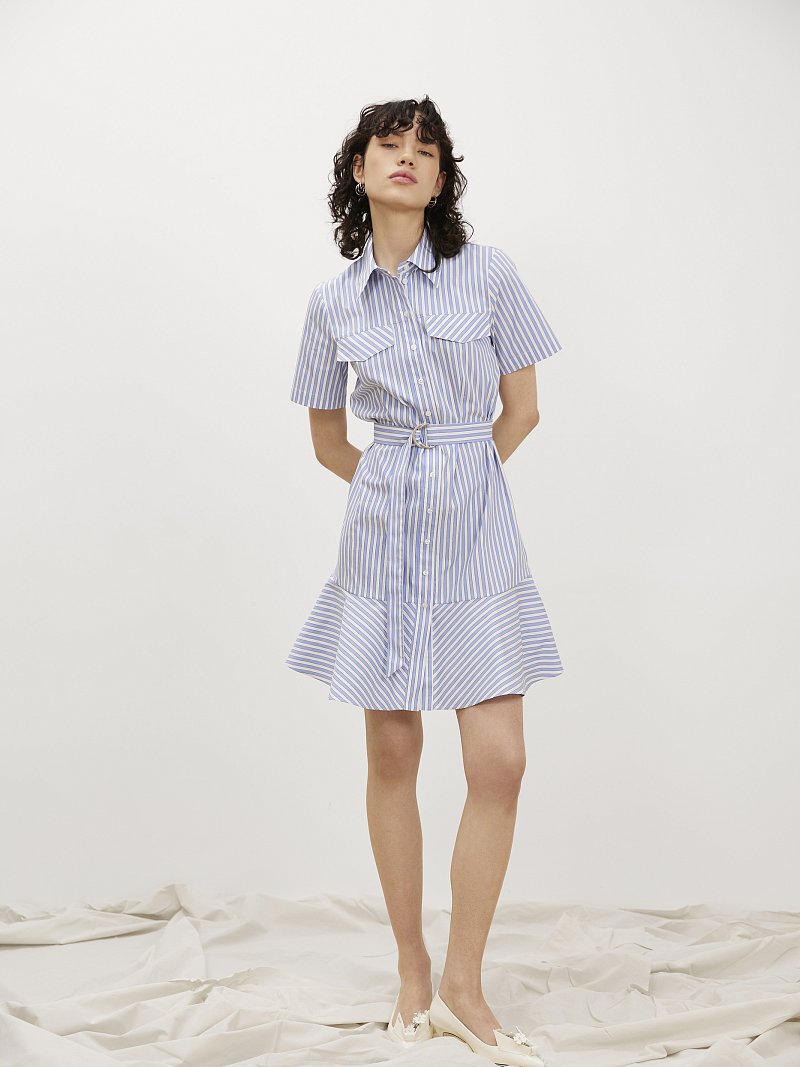 Платье-рубашка в полоску