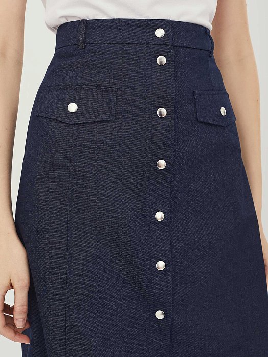 Юбка-трапеция с кнопками: фото №5