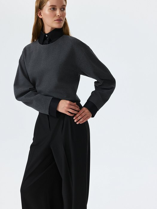 Широкие брюки с поясом: фото №6