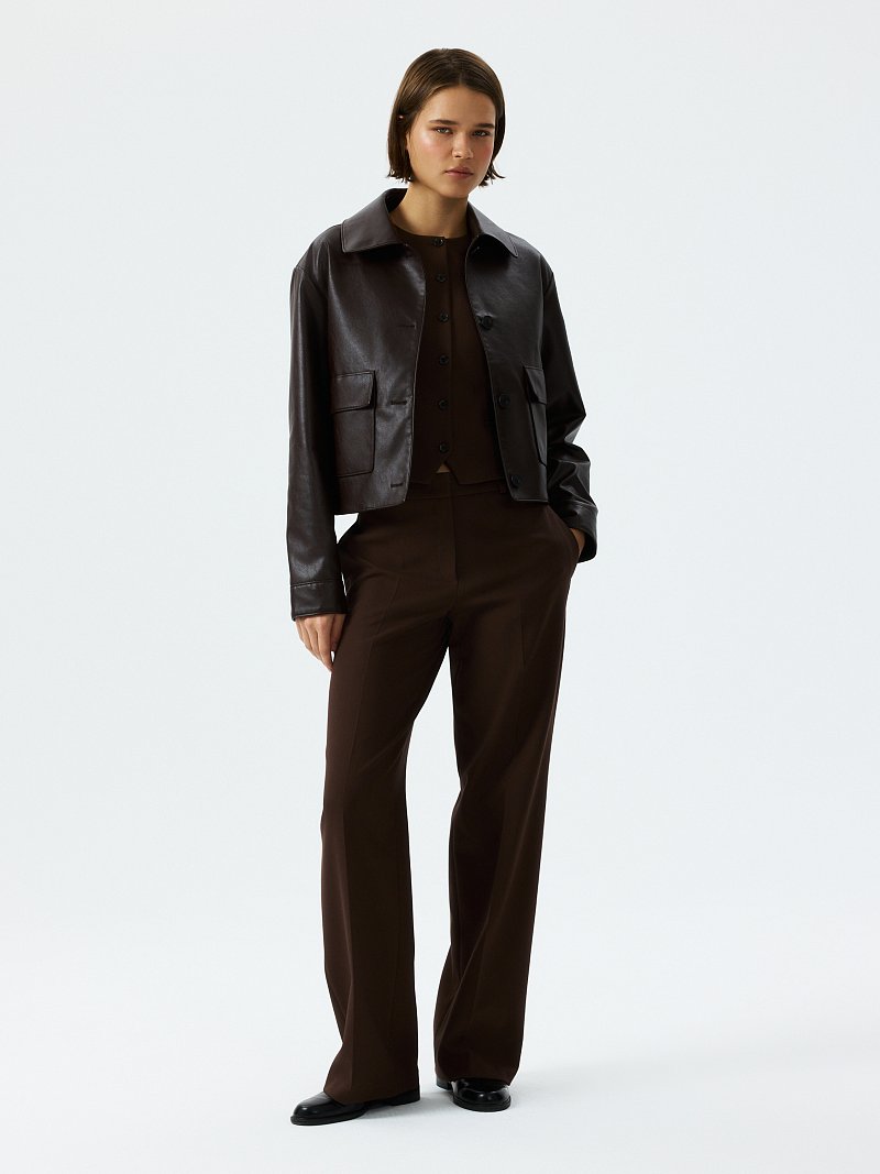 Куртка из искусственной кожи