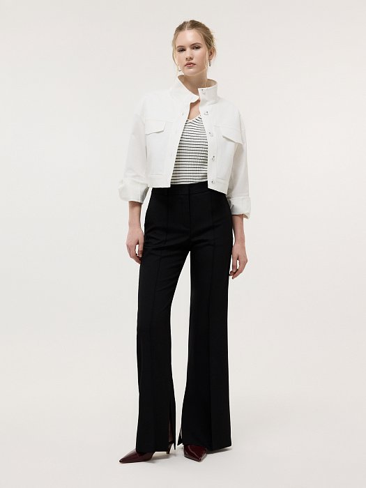 Расклешенные брюки с разрезами: фото №5
