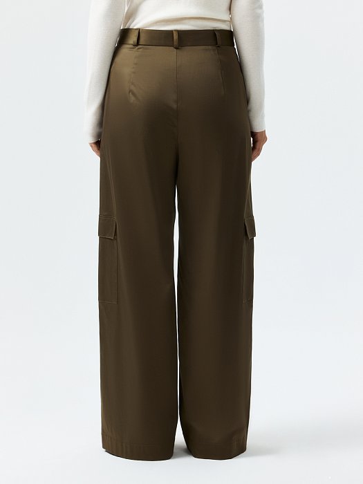 Атласные брюки-карго: фото №6