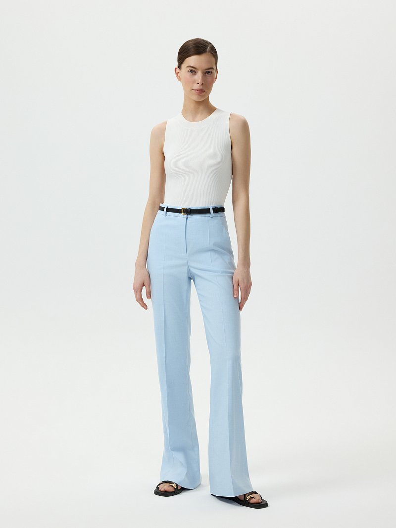 Расклешенные брюки с хлопком