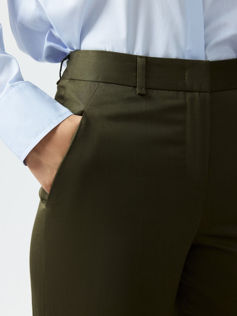 Зауженные брюки из хлопка