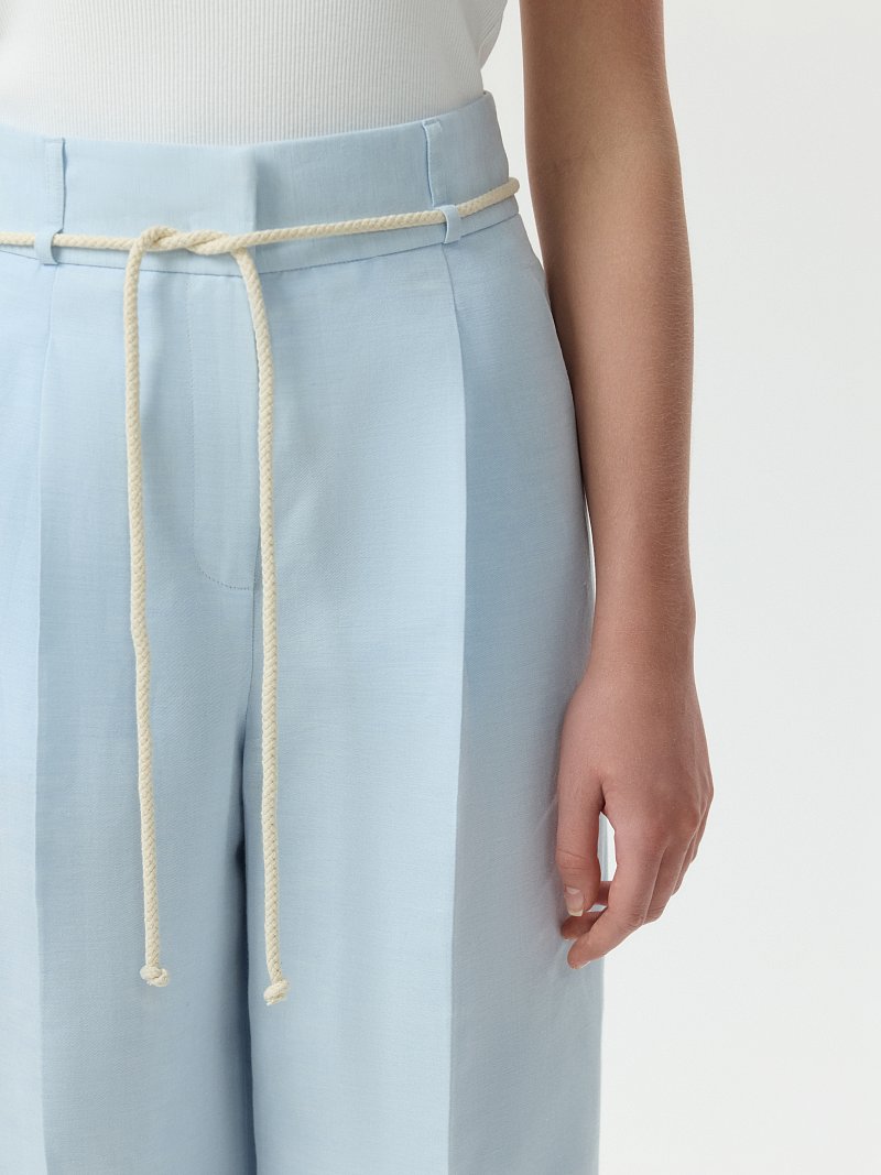 Удлиненные брюки со льном