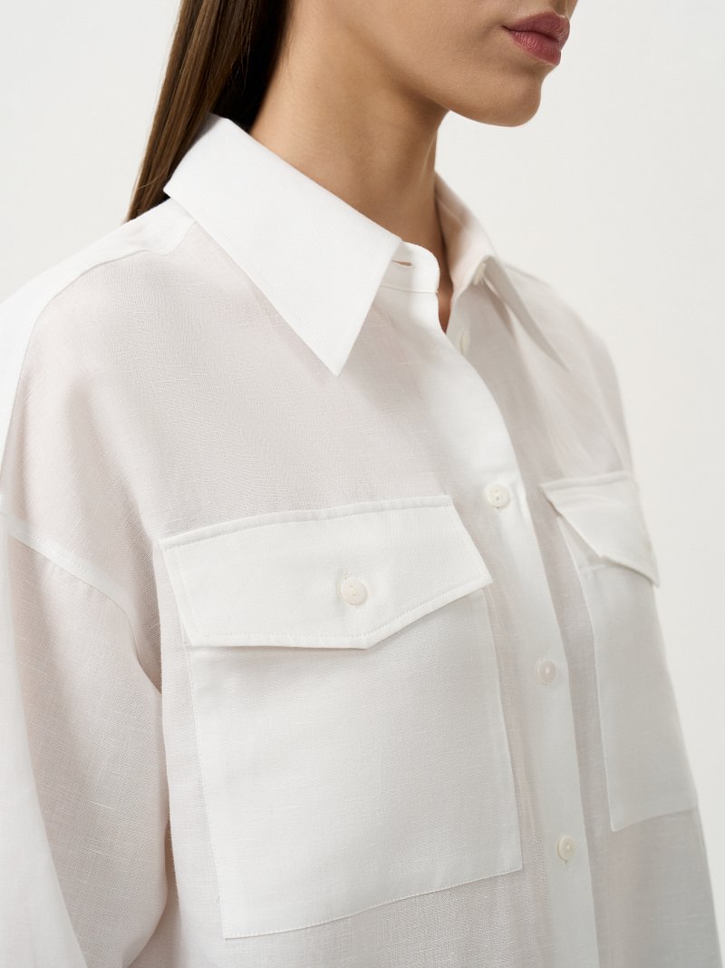 Рубашка из хлопка и льна