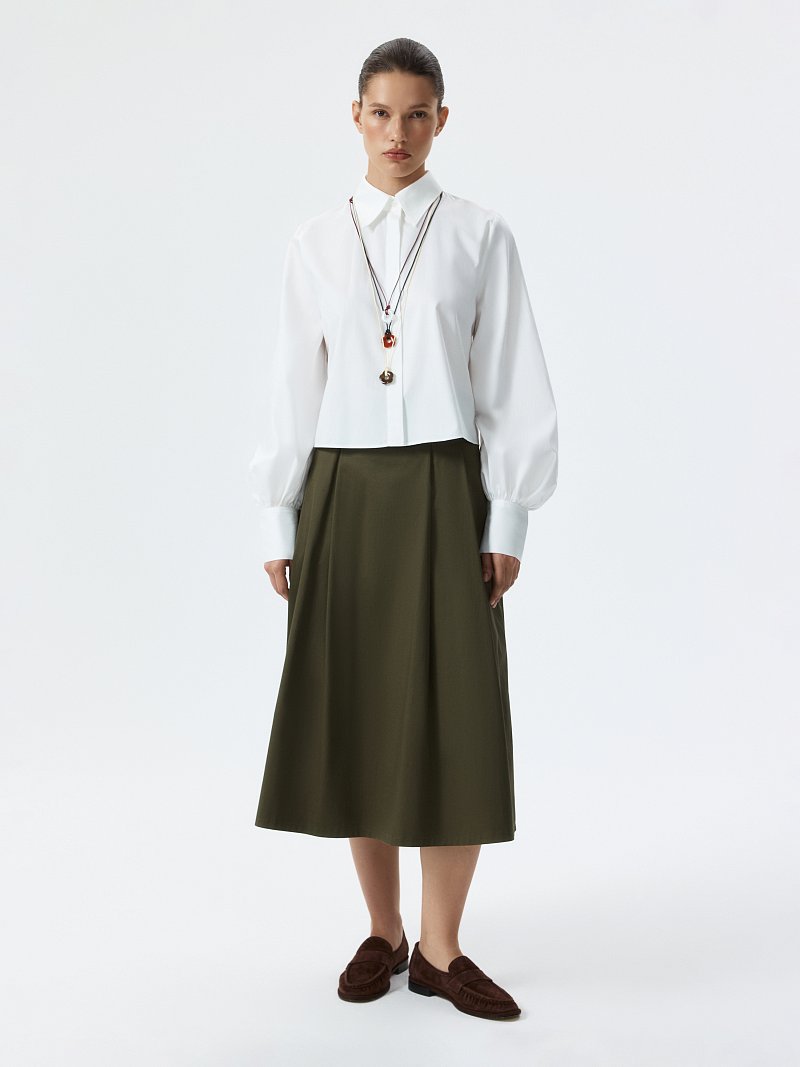 Укороченная рубашка из хлопка