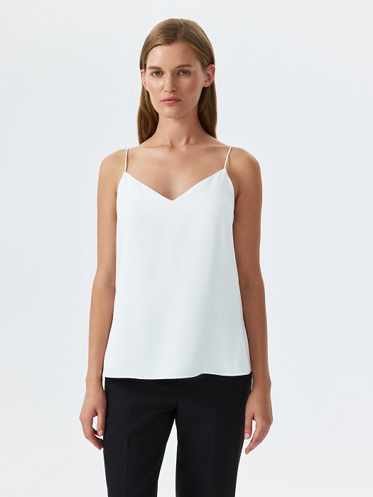 Атласный топ в бельевом стиле: фото №2