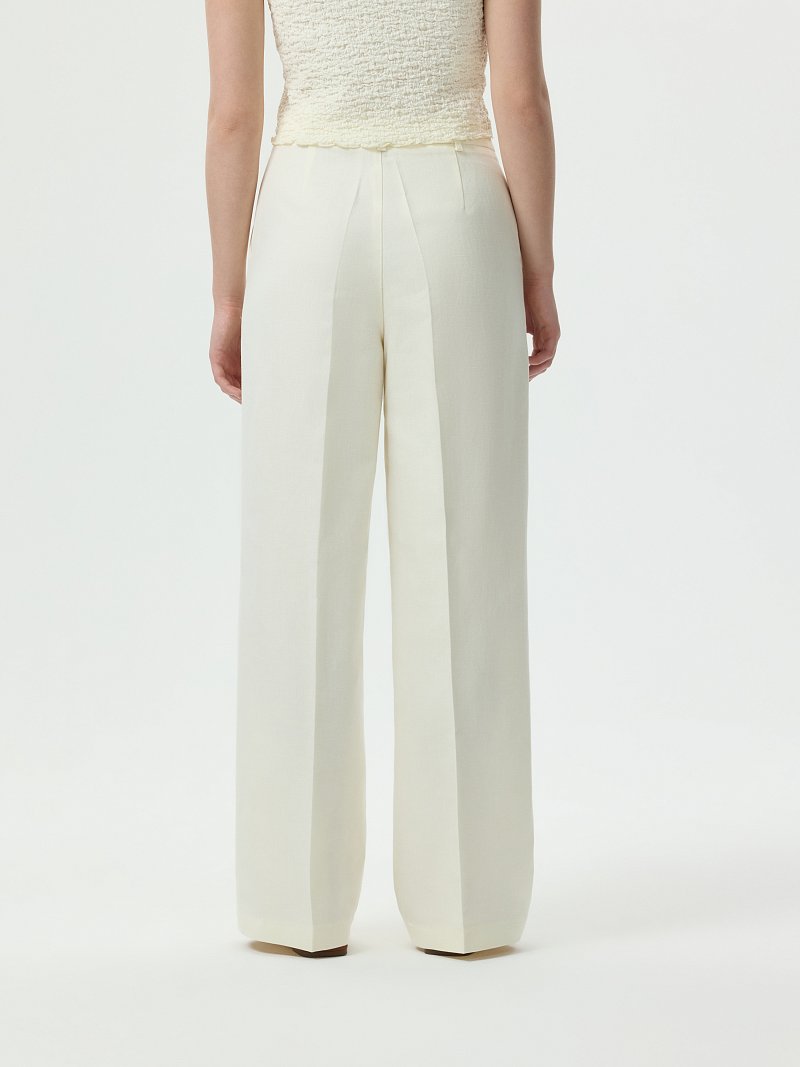 Классические брюки из хлопка и льна