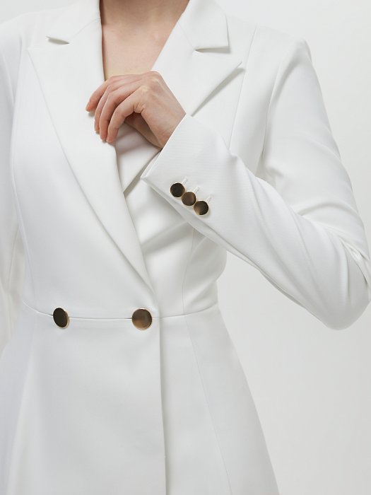 Платье на запах из костюмной ткани: фото №6