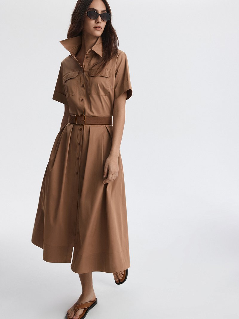 Платье-рубашка из хлопка