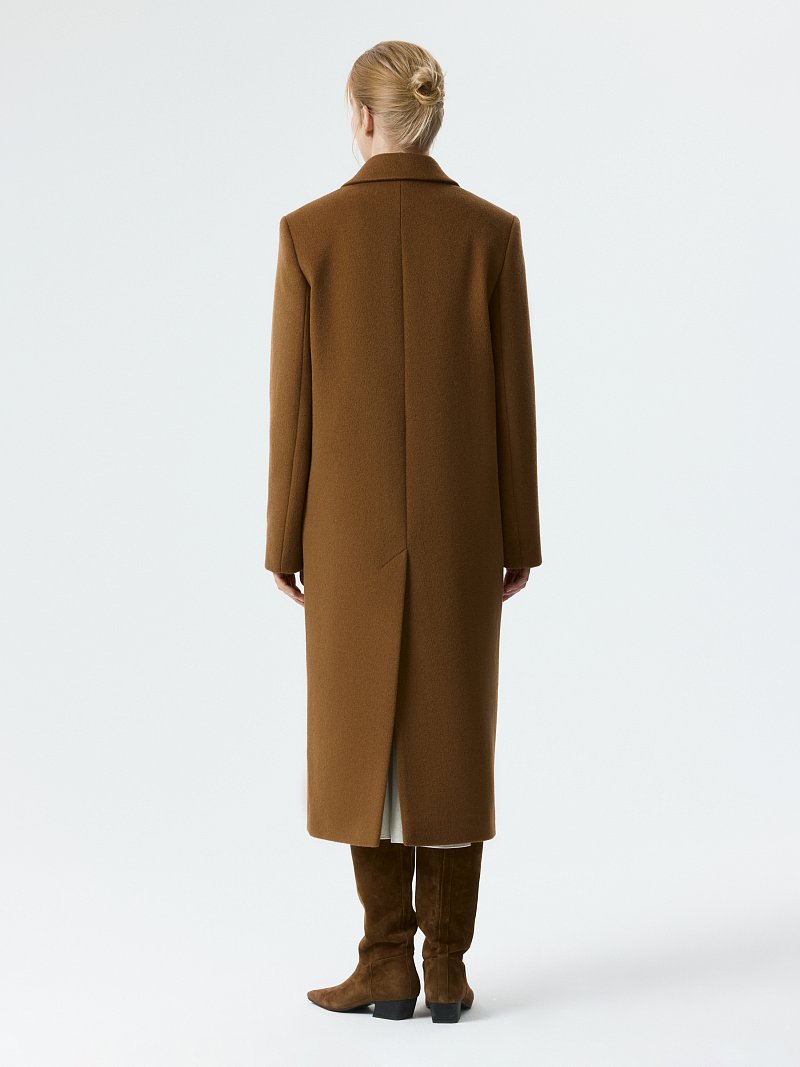 Прямое пальто из шерсти
