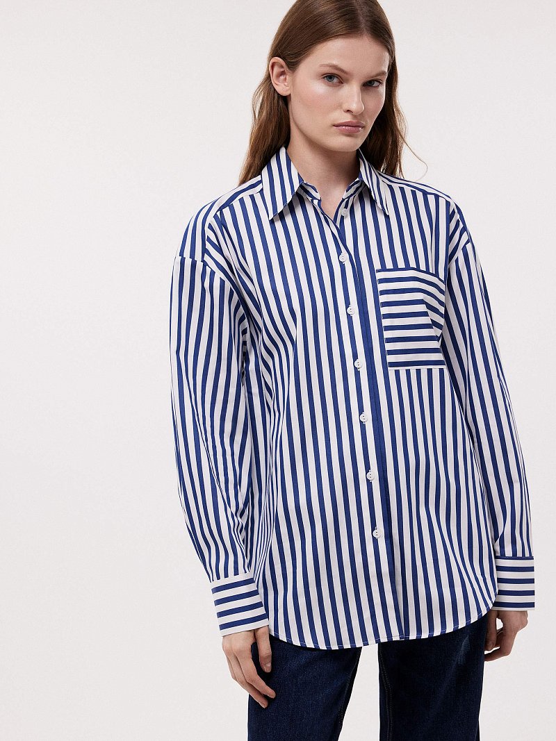 Рубашка из хлопка в полоску