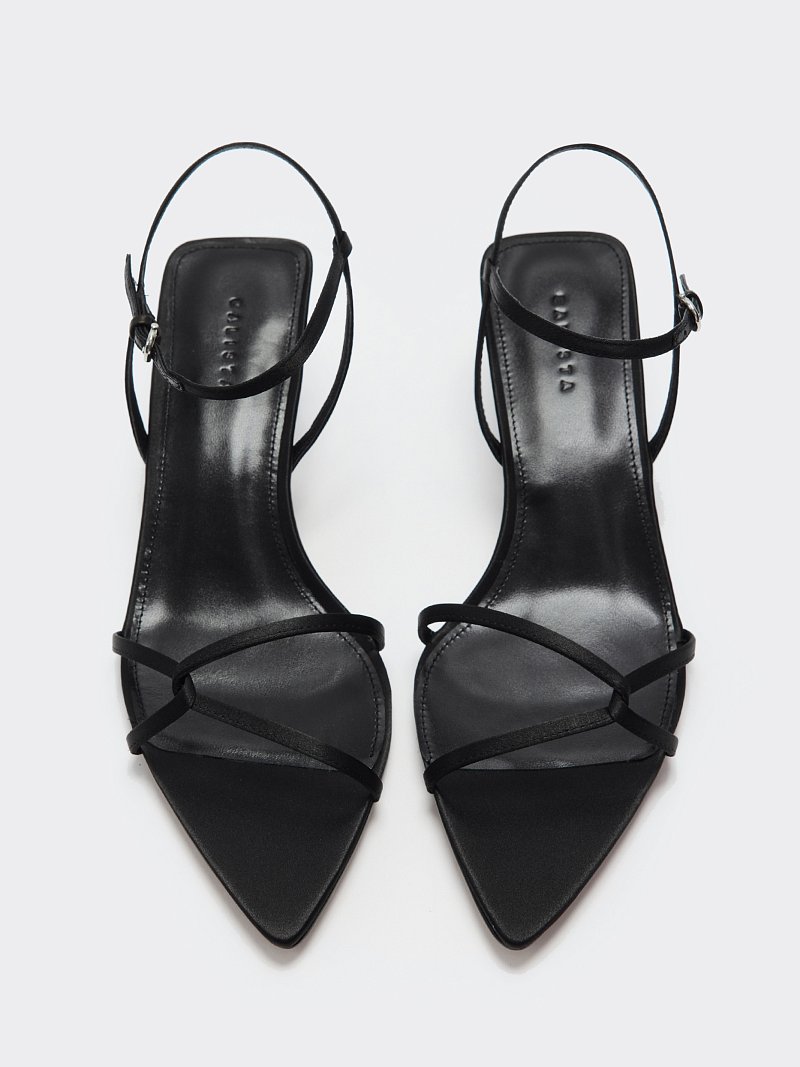 Атласные босоножки