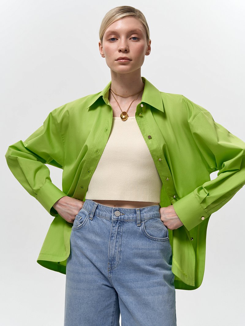 Рубашка с асимметричным низом