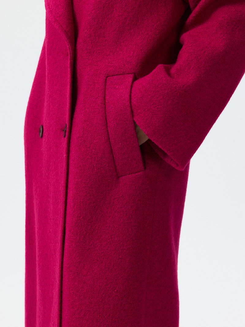 Пальто из букле с шерстью