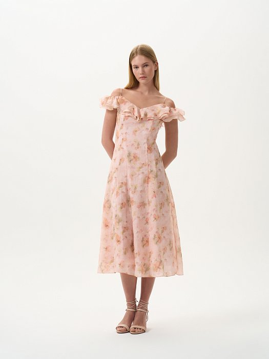 Платье из лиоцелла с цветами: фото №3