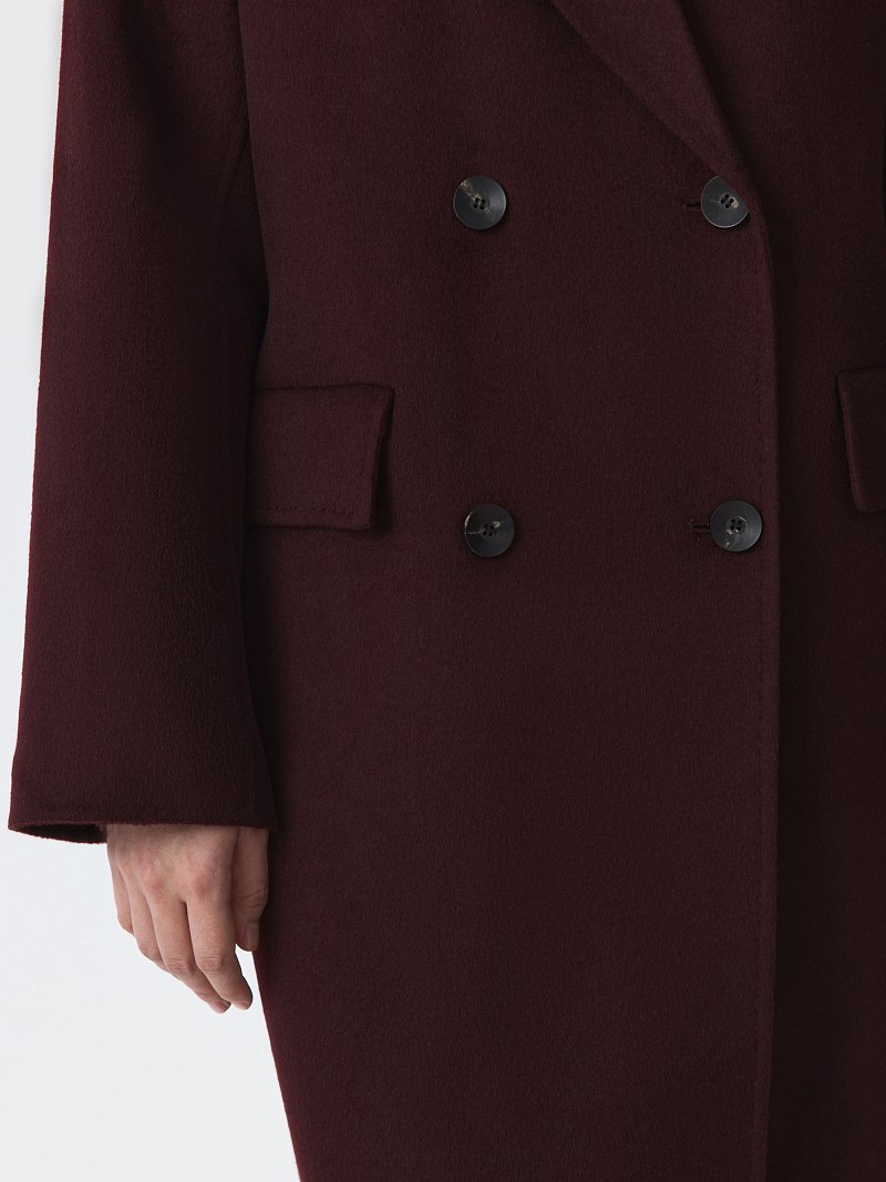 Длинное пальто с шерстью