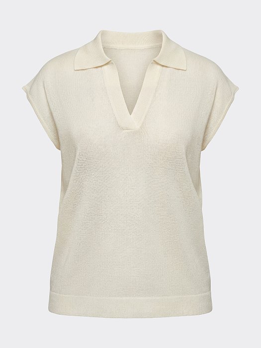 Вязаное поло из вискозы: фото №7