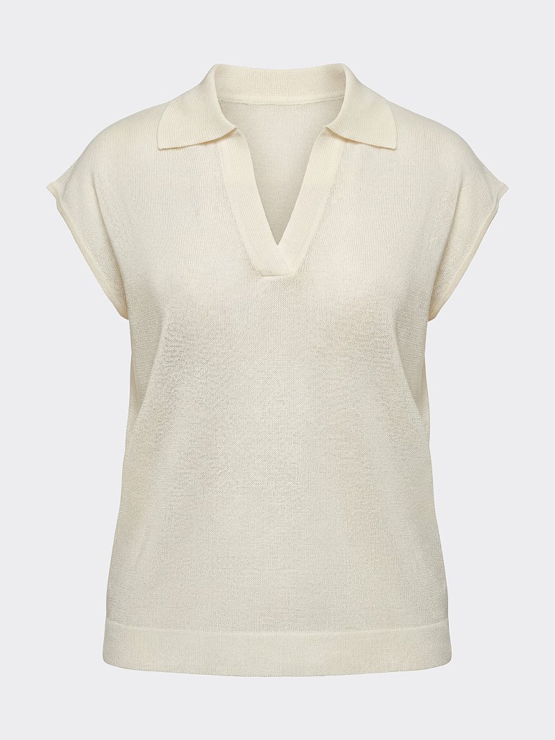 Вязаное поло из вискозы